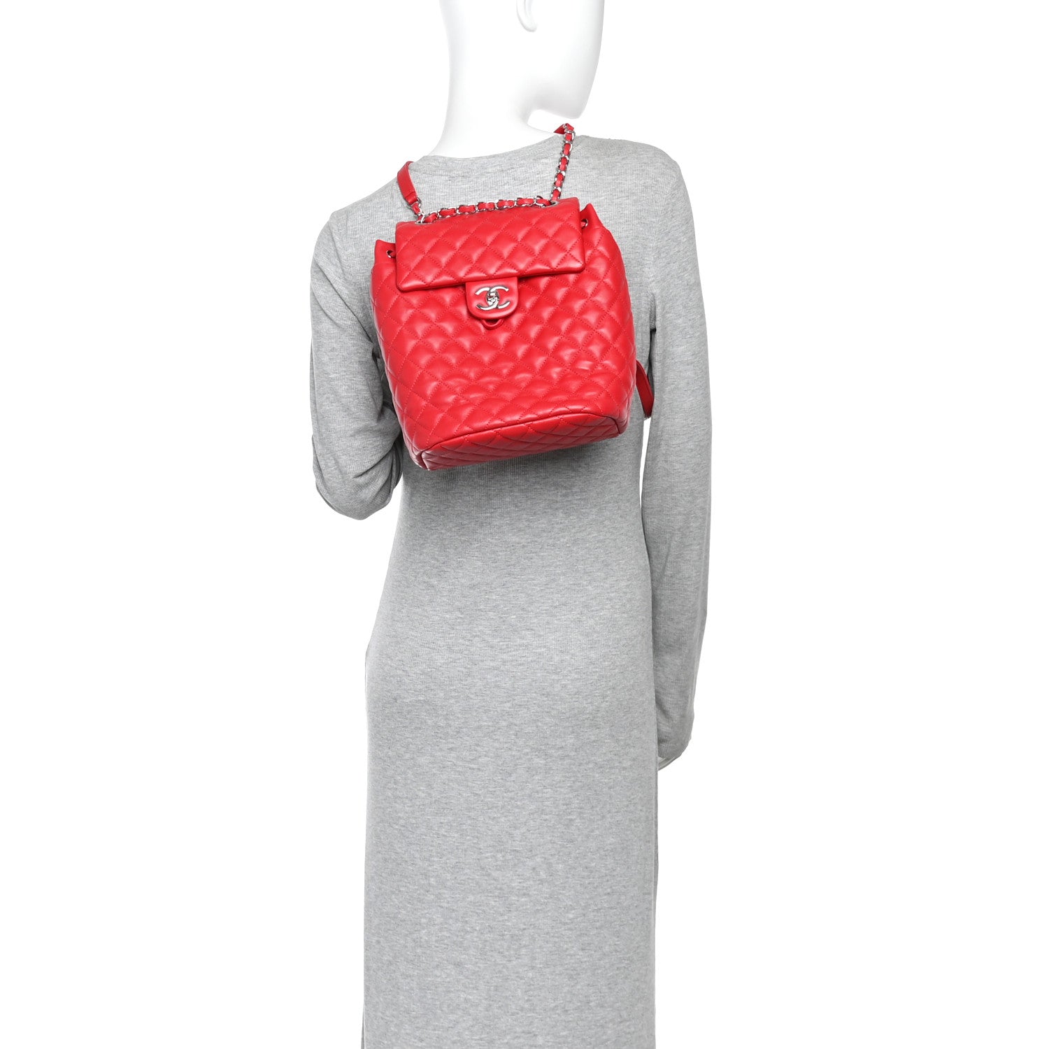 Chanel Lambskin Quilted Small Urban Spirit Backpack Red 2 of 10
