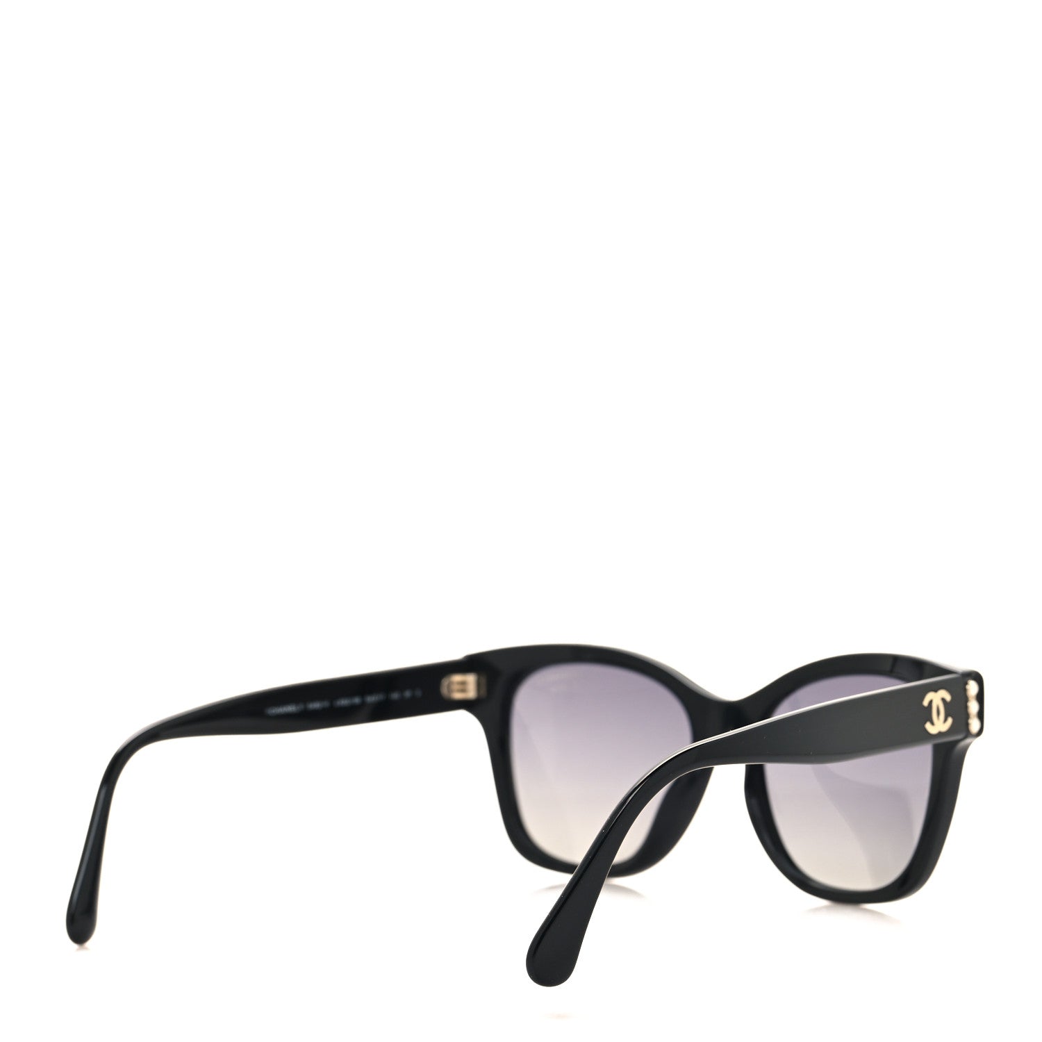 Chanel Acetate Polarized Pearl CC Square Sunglasses 5482-H Black 4 of 8