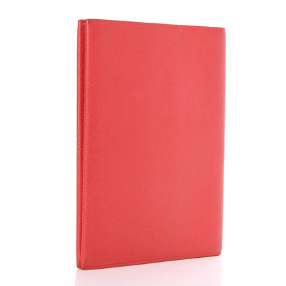 Louis Vuitton Calfskin Notebook Cover MM Rouge Orange 3 of 7