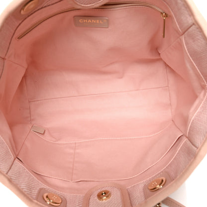 Chanel Mixed Fibers Calfskin Small Deauville Tote Rose Pink 5 of 10