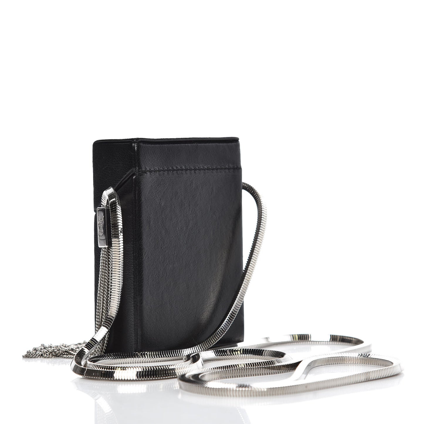 Lambskin Smoking Box Crossbody Black