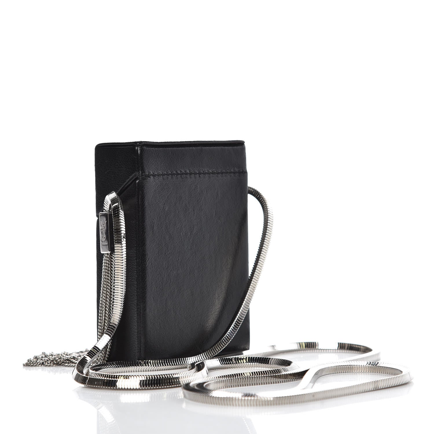 Saint Laurent Lambskin Smoking Box Crossbody Black 3 of 6
