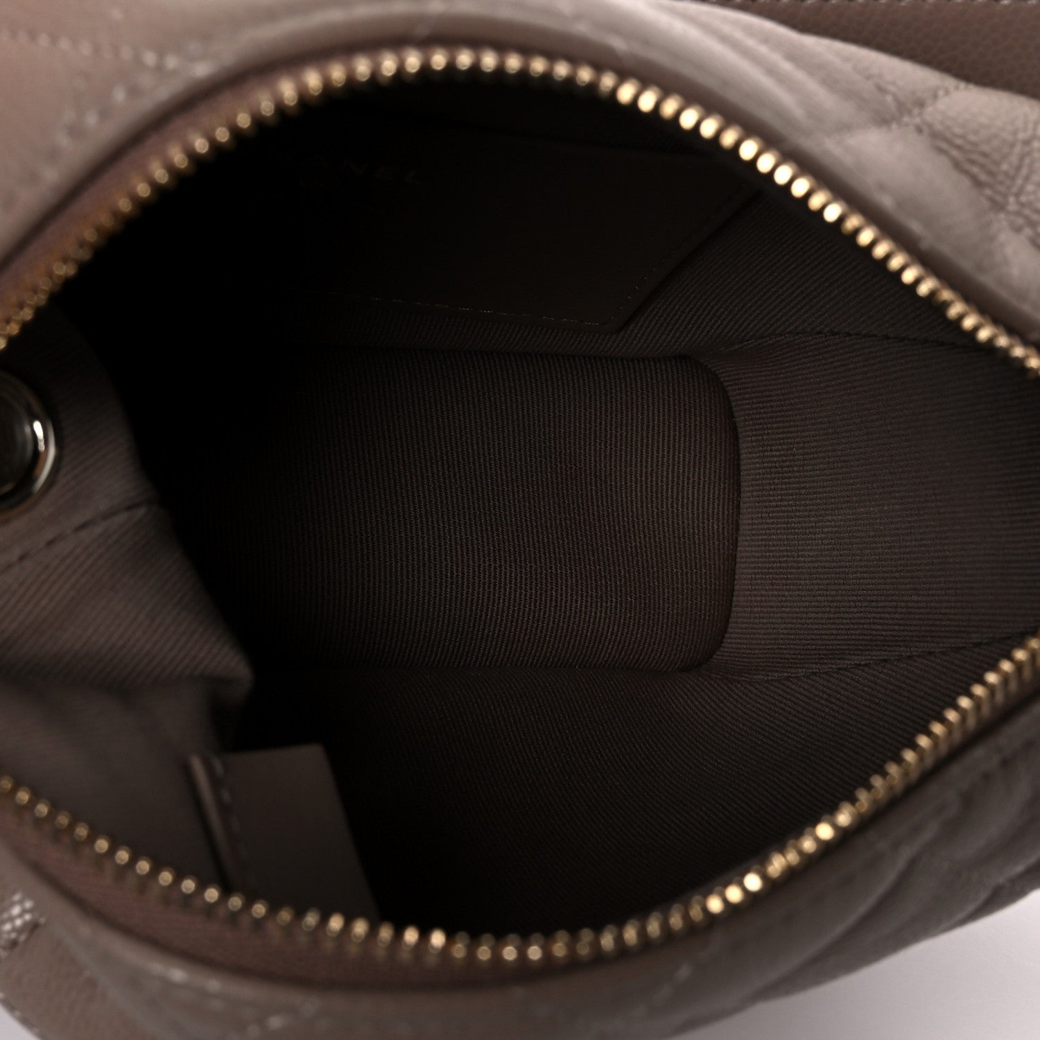Chanel Caviar Quilted Hobo Clutch With Chain Beige 5 of 10