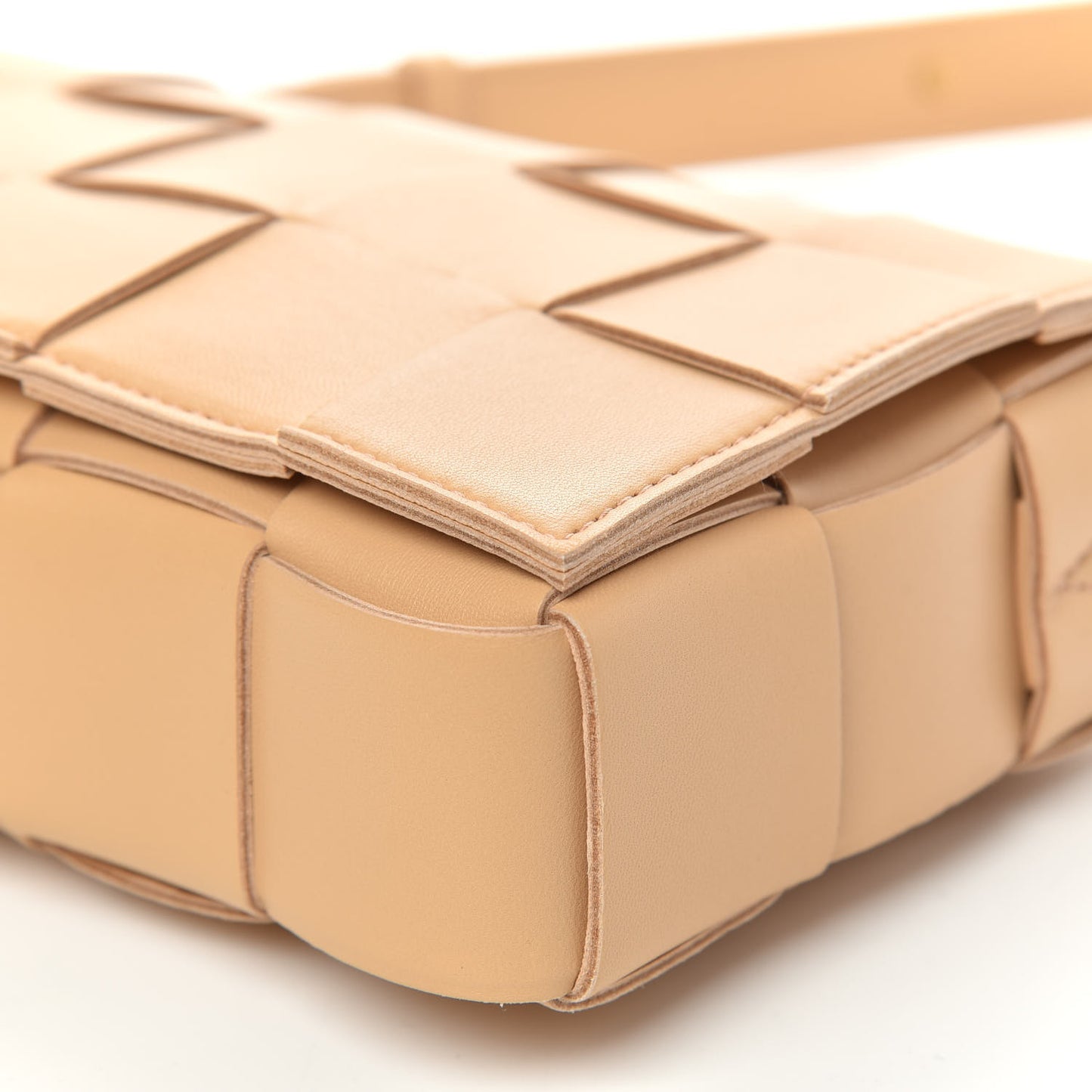 Nappa Maxi Intreccio Cassette Bag Almond