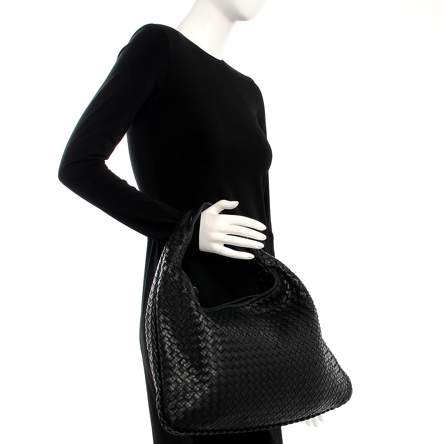 Bottega Veneta Nappa Intrecciato Large Veneta Hobo Nero Black 2 of 9