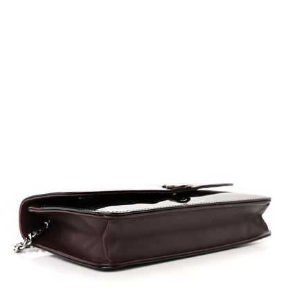 Chanel Patent Coco Cabas Wallet On Chain WOC Burgundy 4 of 24