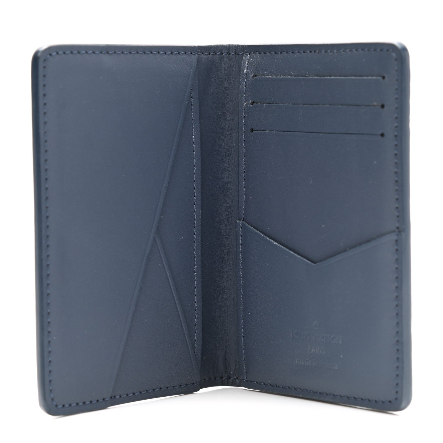 Louis Vuitton Calfskin Monogram Shadow Pocket Organizer Blue 5 of 7
