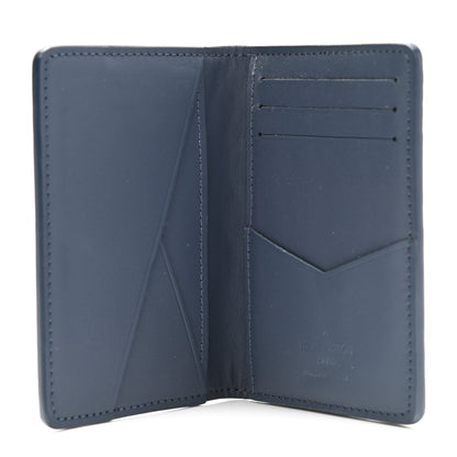 Louis Vuitton Calfskin Monogram Shadow Pocket Organizer Blue 5 of 7