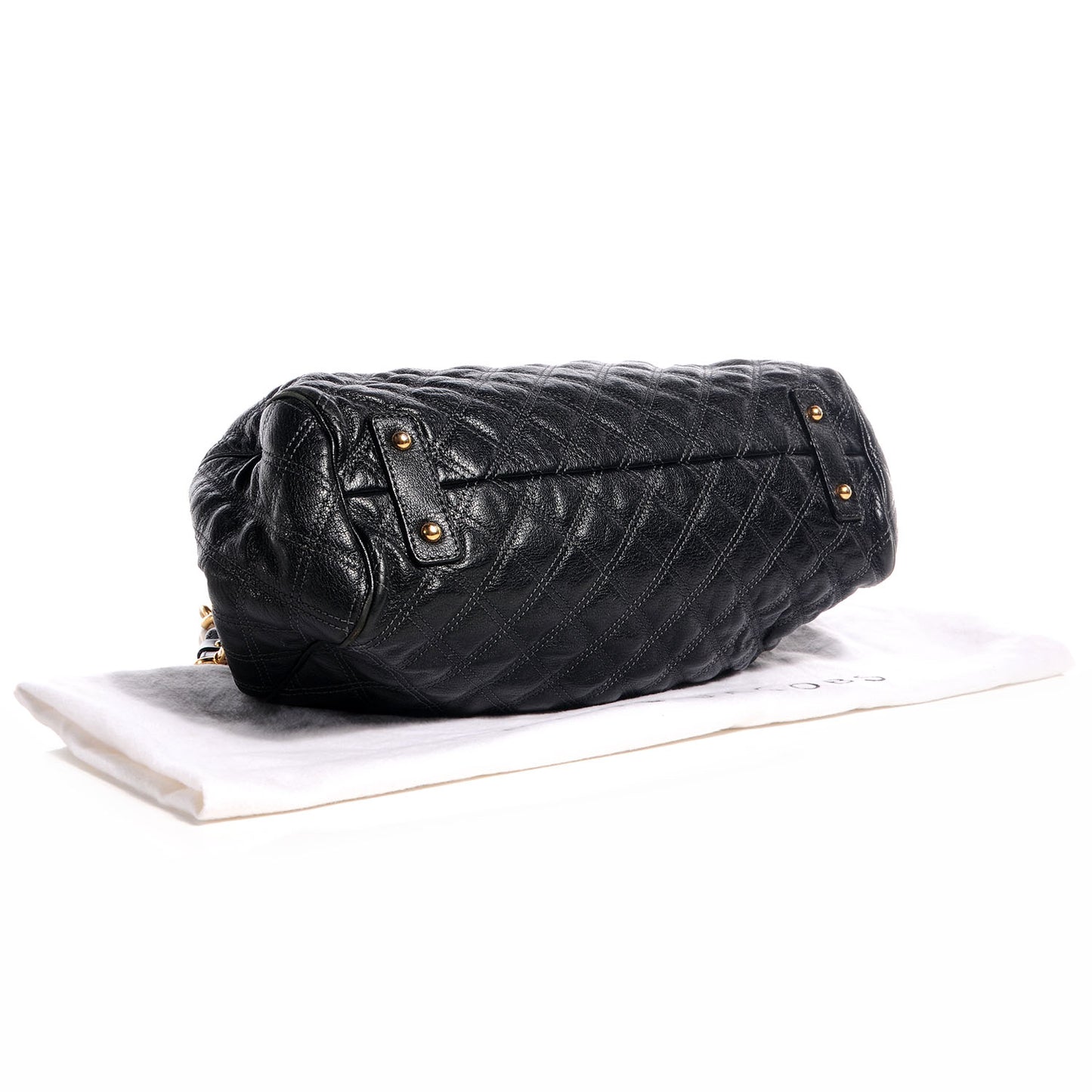 Quilted Leather Stam Black