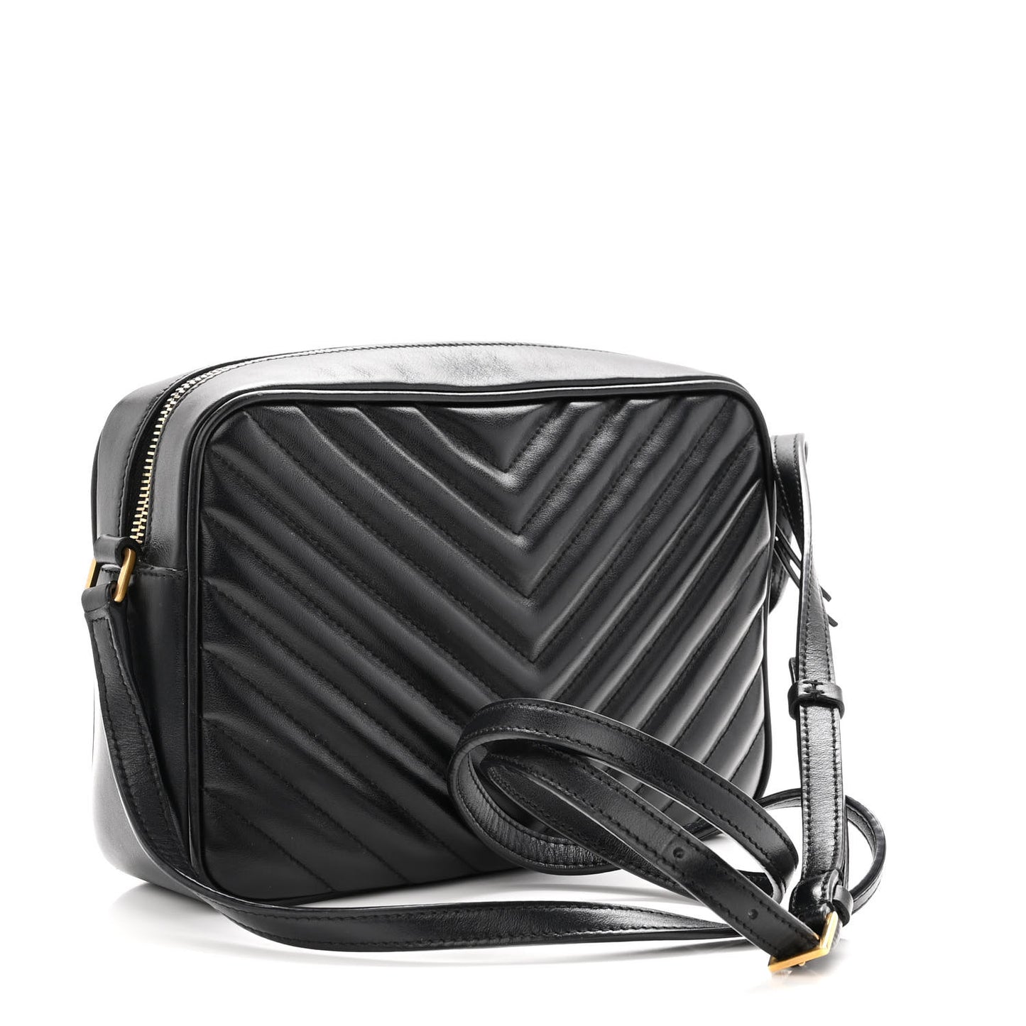 Calfskin Matelasse Monogram Lou Camera Bag Black