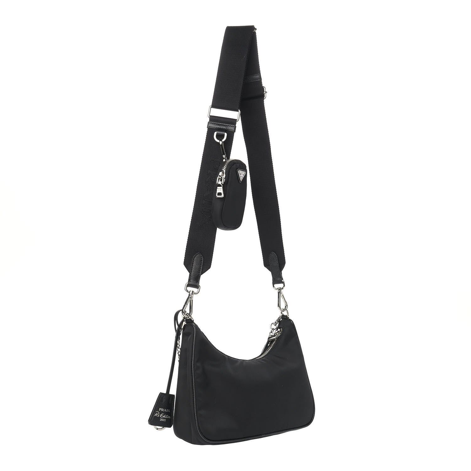 Prada Nylon Re-Edition 2005 Shoulder Bag Black 3 of 10