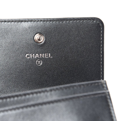 Chanel Caviar Quilted Vintage Mademoiselle Flap Card Holder Black 7 of 8