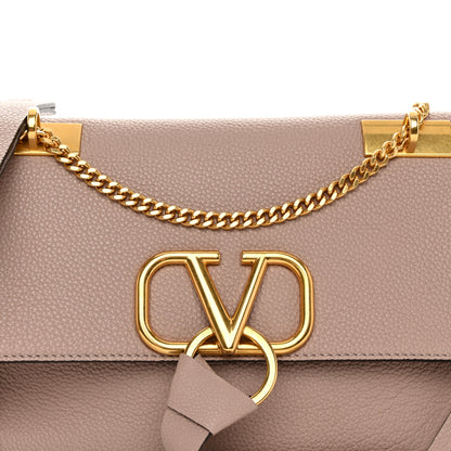 Valentino Garavani Buffalo Small VRing Chain Shoulder Bag Poudre 7 of 9