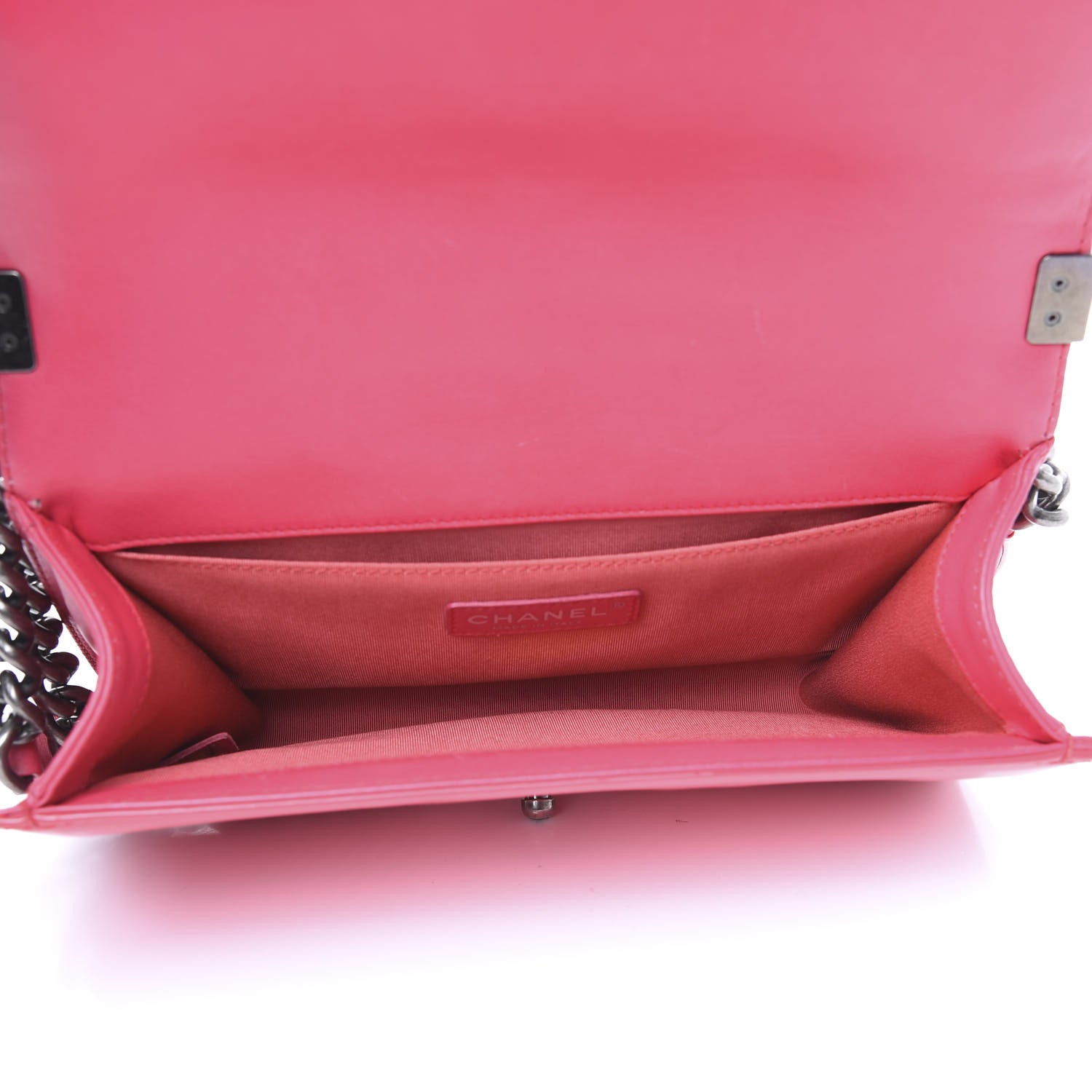 Chanel Patent Calfskin Enamel Quilted Medium Boy Flap Pink 5 of 17