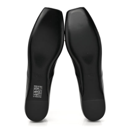 Gucci Malaga Kid Snakeskin Interlocking G Ballet Flats 37 Black 5 of 8