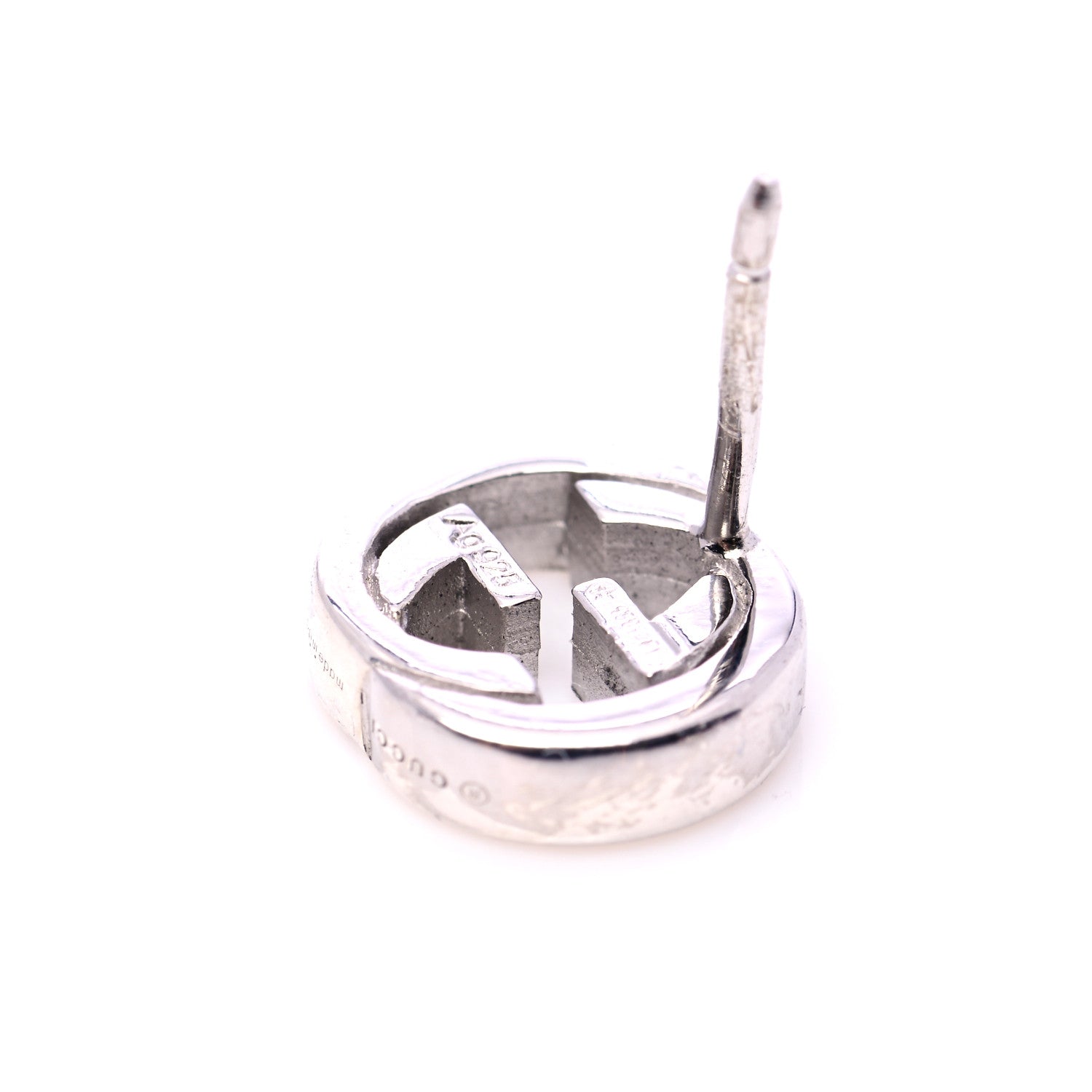 Gucci Sterling Silver Interlocking GG Stud Earrings 5 of 7