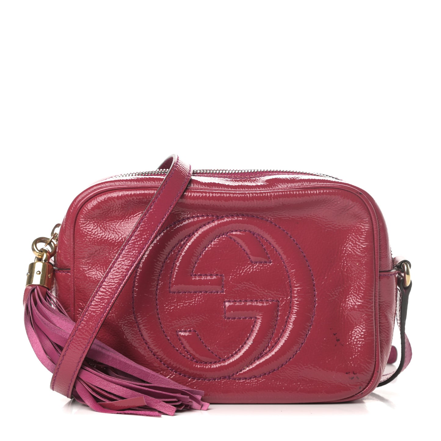 Soft Patent Small Soho Disco Bag Bright Bougainvillea