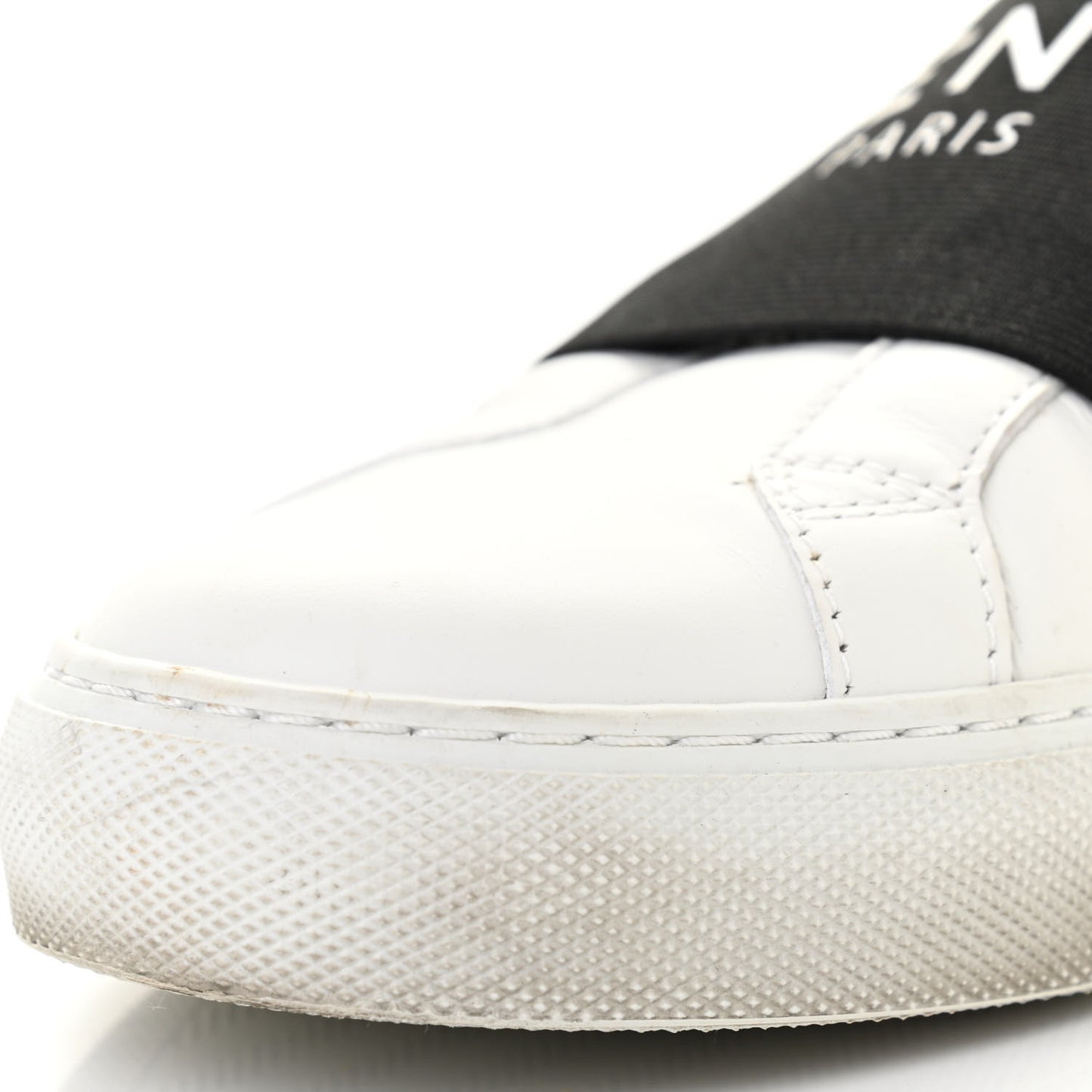 Calfskin Band Logo Womens Urban Street Sneakers 39.5 White Black