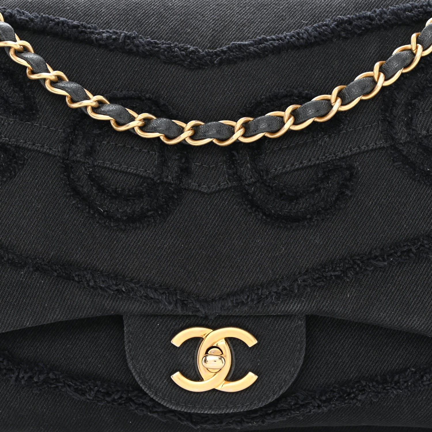 Chanel Denim Coco Jumbo Single Flap Black 8 of 10