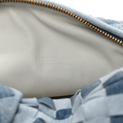 Bottega Veneta Nappa Denim Effect Intrecciato Teen Jodie Hobo Denim 5 of 7