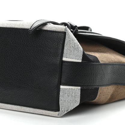 Burberry Brit Canvas Mega Check Grainy Calfskin Messenger Bag 11 of 11