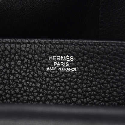 Hermes Taurillon Clemence Halzan 31 GM Black 6 of 9