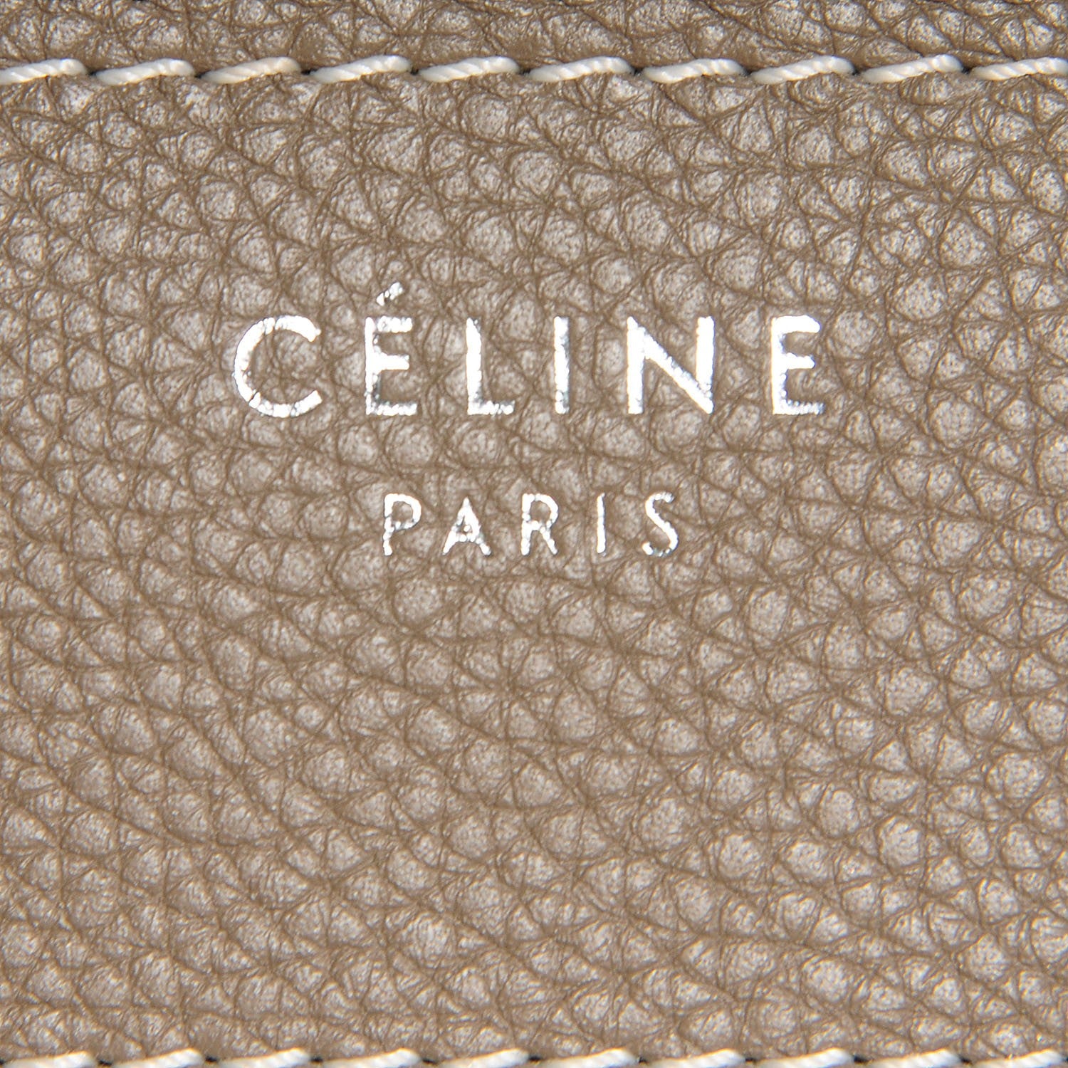 Celine Drummed Calfskin Micro Luggage Souris 6 of 8