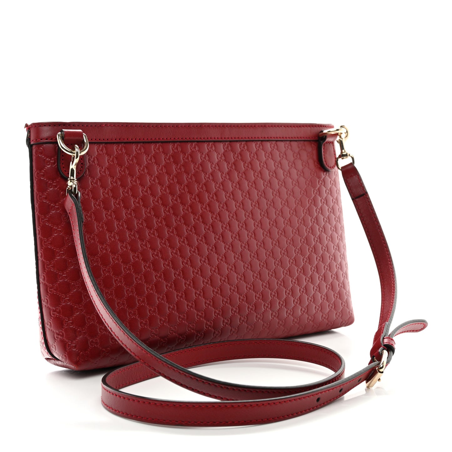 Microguccissima Flat Crossbody Red