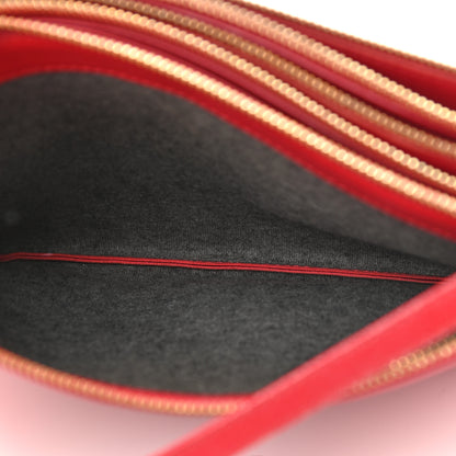Celine Lambskin Large Trio Crossbody Bag Red 6 of 15
