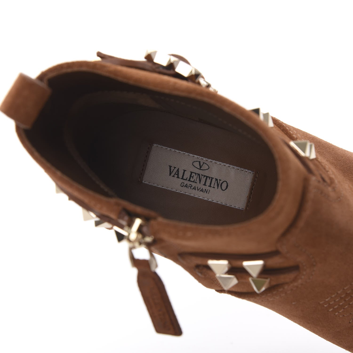 Valentino Garavani Suede Rockstud Double Buckle 50mm Cowboy Ankle Boots 37 Selleria 7 of 9