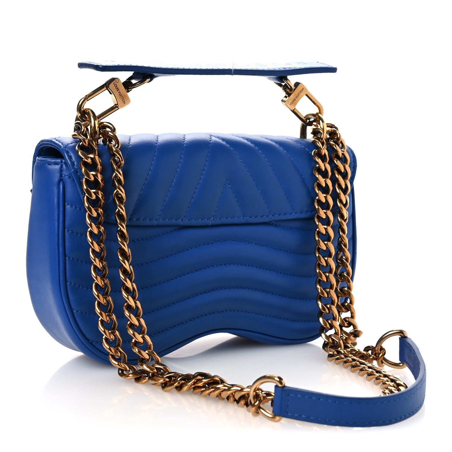 Louis Vuitton Calfskin New Wave Chain PM Blue Neon 3 of 11