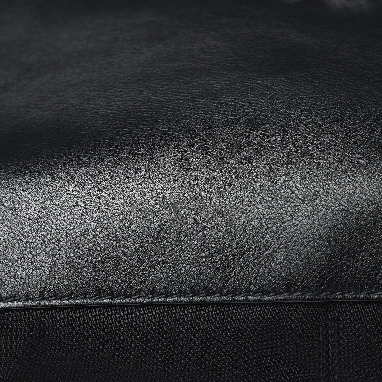 Nylon Agneau Classic Hardware Small Squash Duffle Bag Black