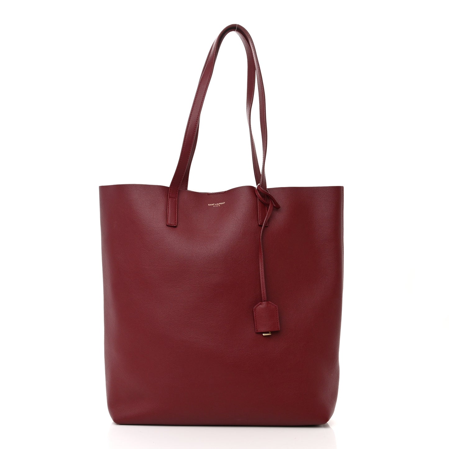 Calfskin Large Shopping Tote Bordeaux