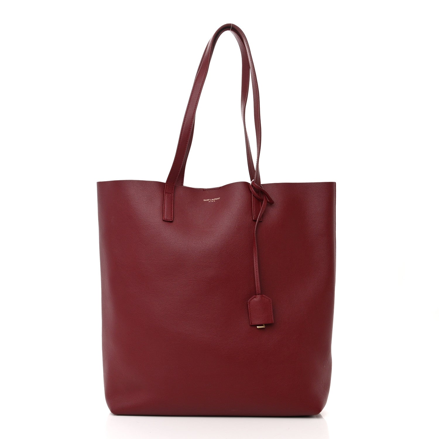 Saint Laurent Calfskin Large Shopping Tote Bordeaux 3 of 13