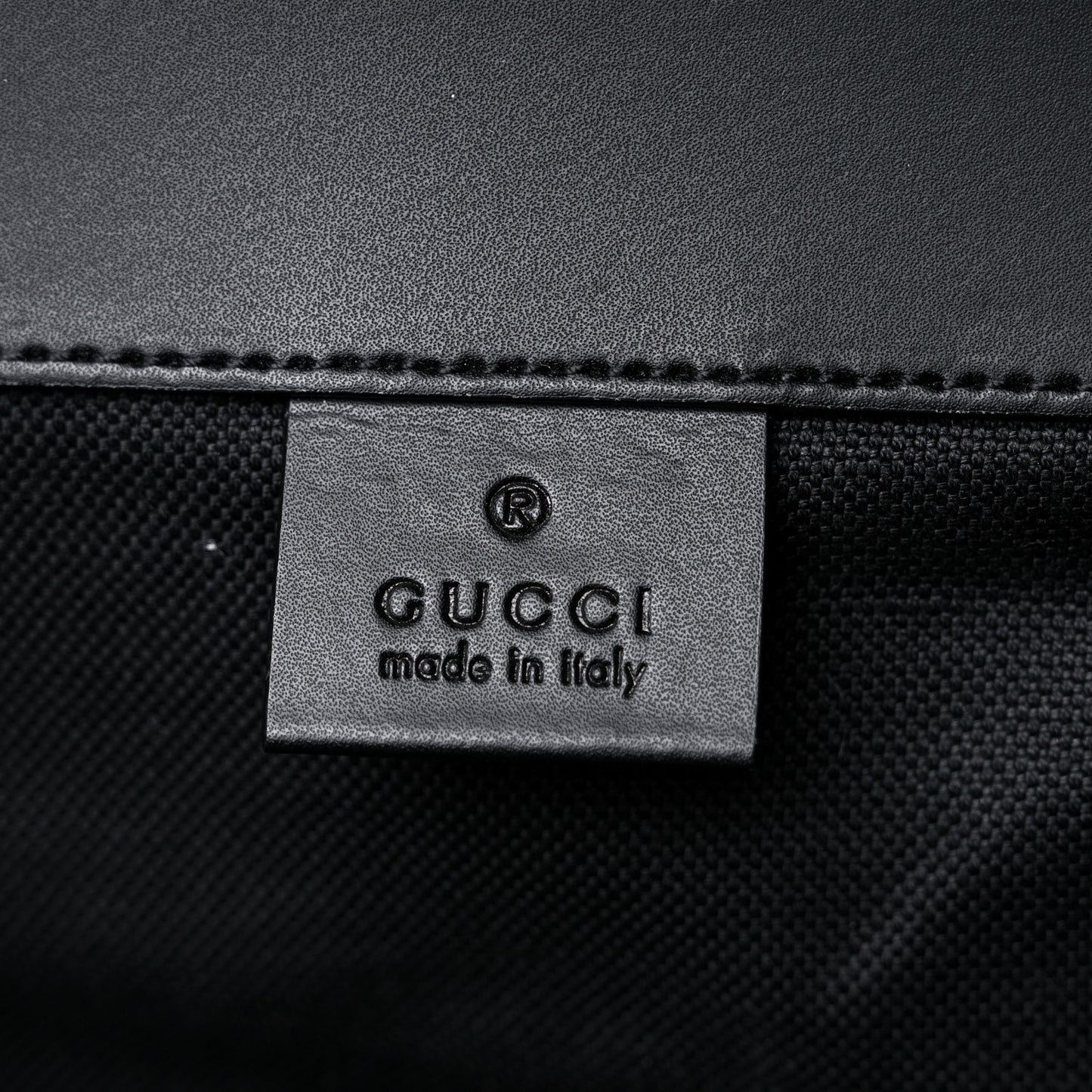Soft GG Supreme Monogram Appia Calfskin Web Double Buckle Backpack Black