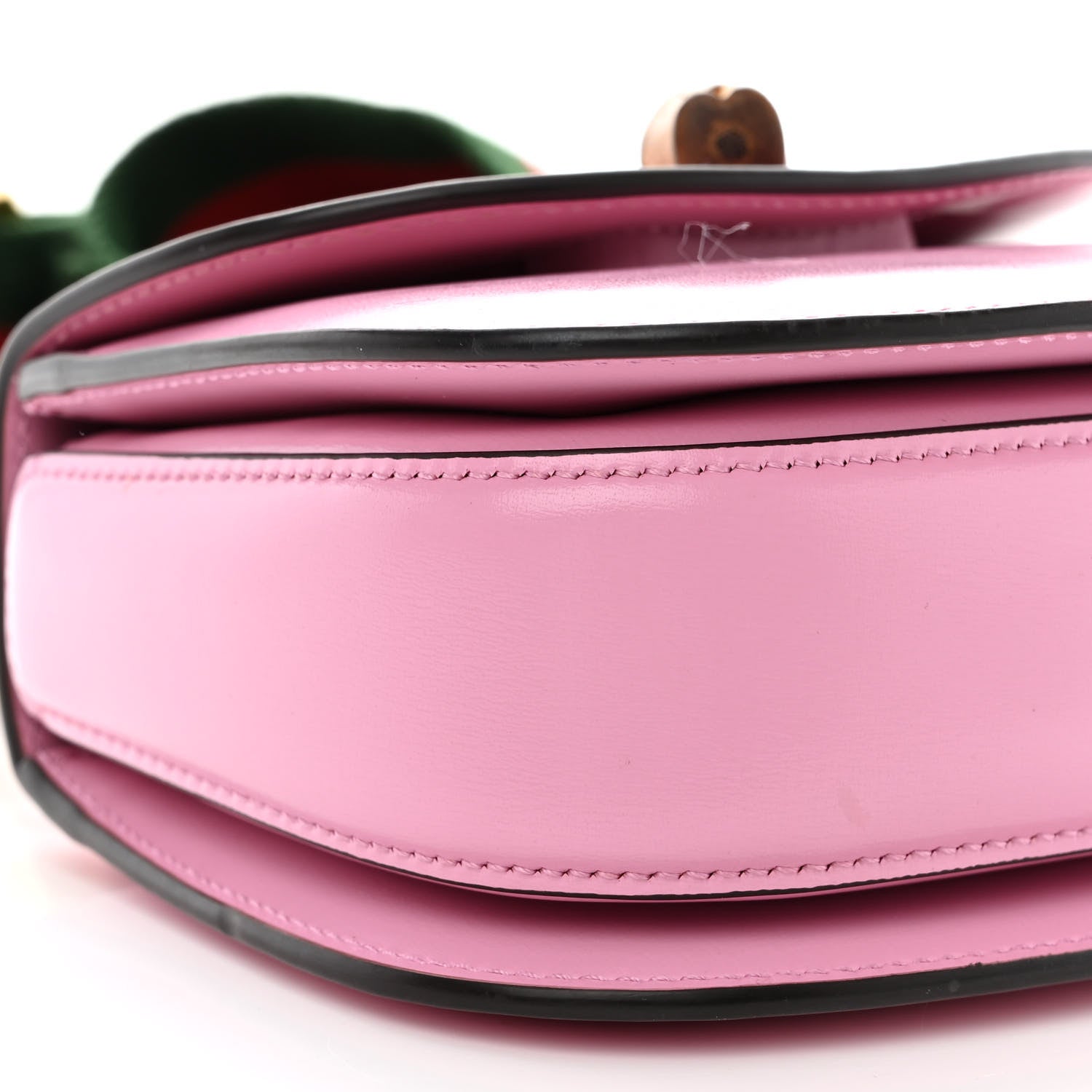 Gucci Boarded Dyana Lux Calfskin Web Mini Bamboo 1947 Top Handle Bag Nice Pink 9 of 20