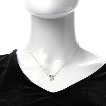 Tiffany Sterling Silver Small Paloma Picasso Loving Heart Pendant Necklace 2 of 6