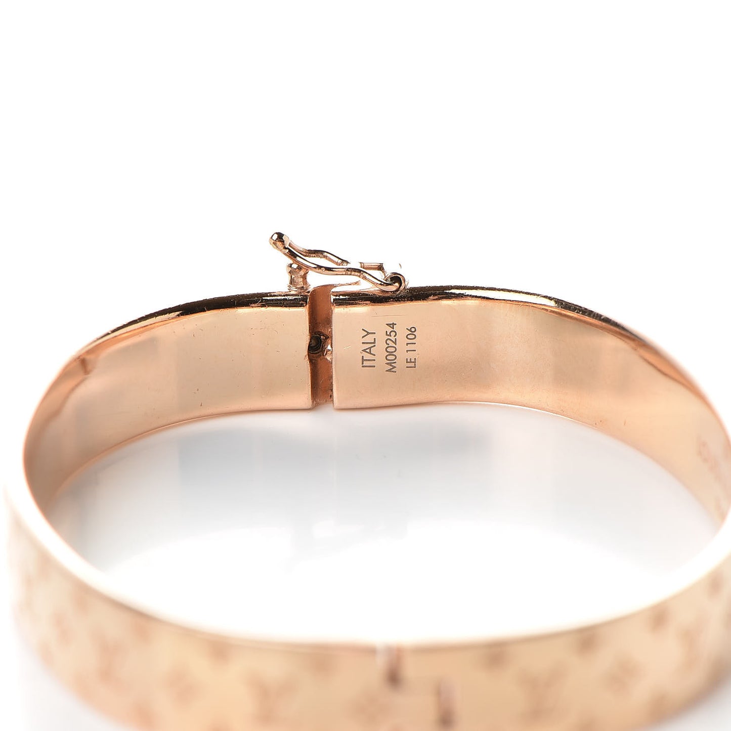 Brass Monogram Nanogram Cuff M Pink Gold