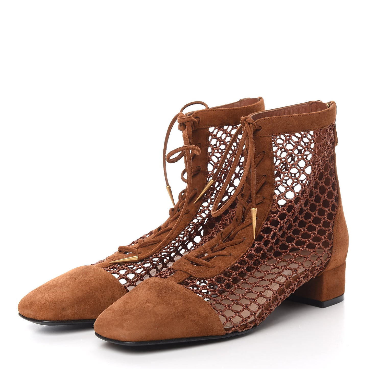 Suede Resille Naughtily-D 30mm Ankle Boots 36 Golden Brown