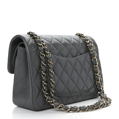 Chanel Lambskin Quilted Small Double Flap Grey 3 of 9