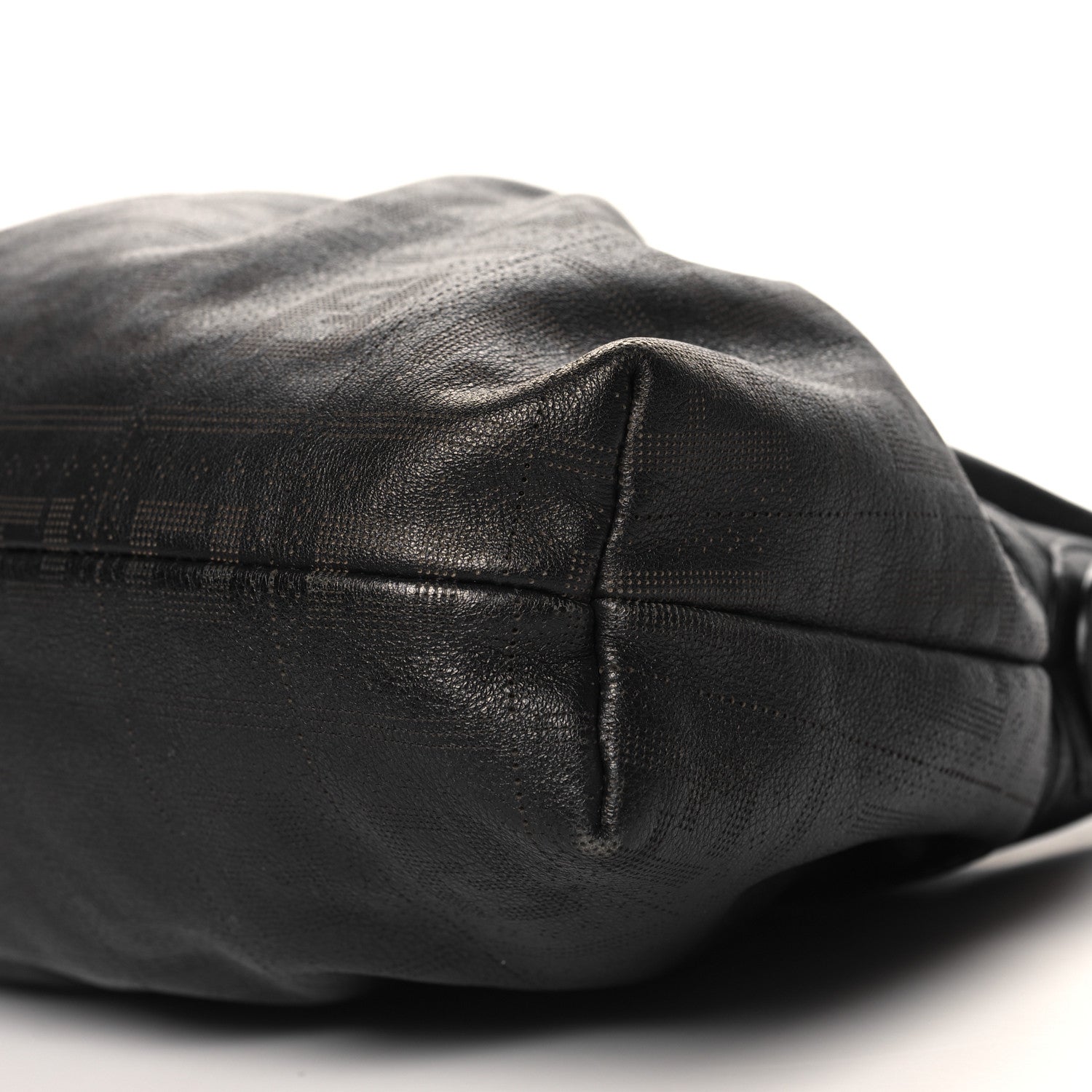Fendi Vitello FF Perforated Chef Hobo Black 9 of 11