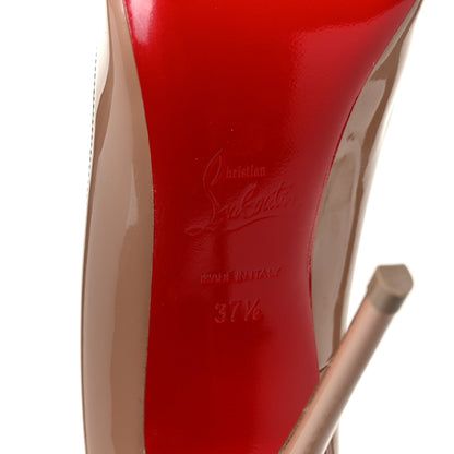 Christian Louboutin Patent So Kate 120 Pumps 37.5 Nude 6 of 9