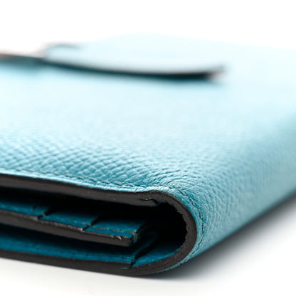 Hermes Epsom Bearn Gusset Wallet Bleu Izmir 9 of 9
