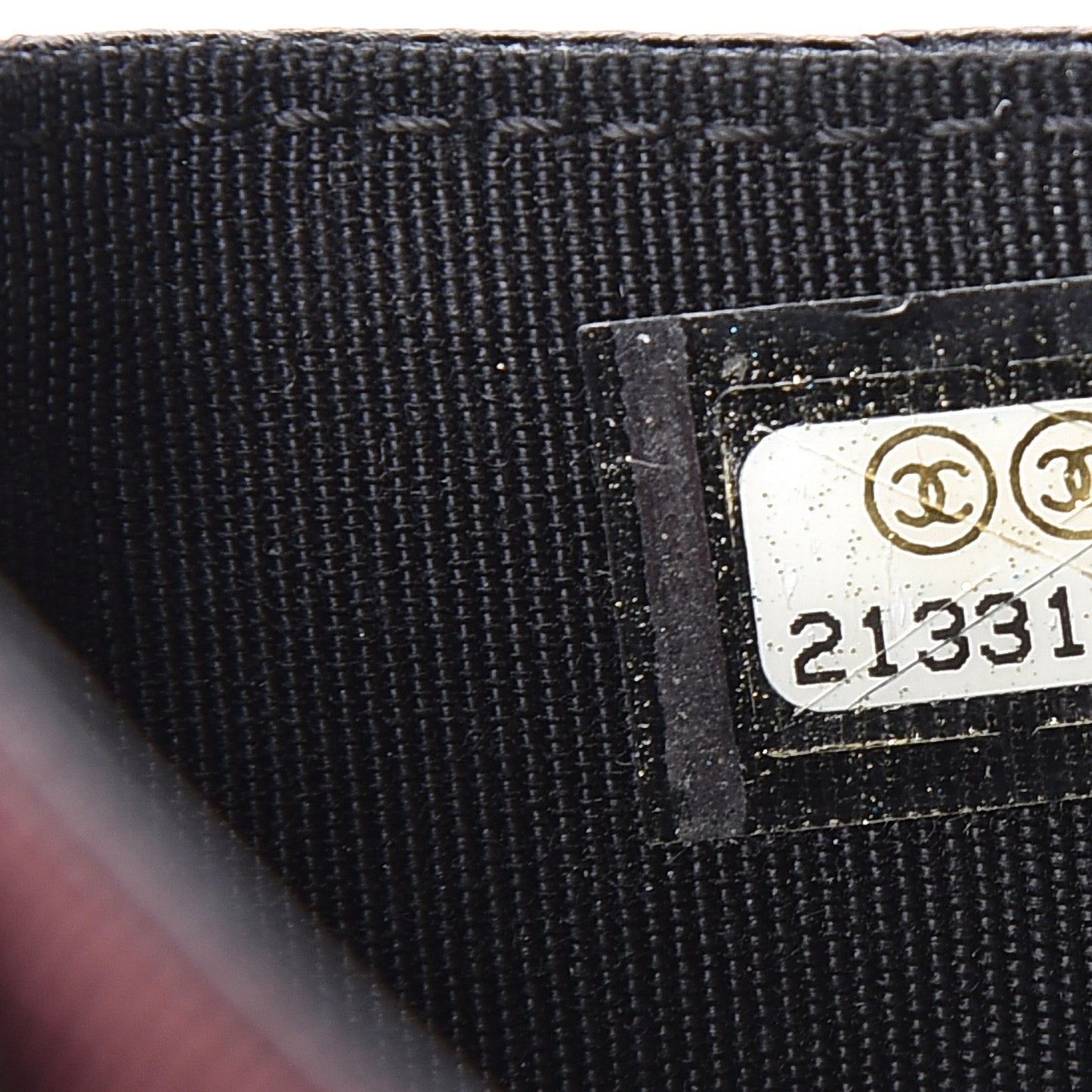 Caviar Quilted Flap Card Holder Black
