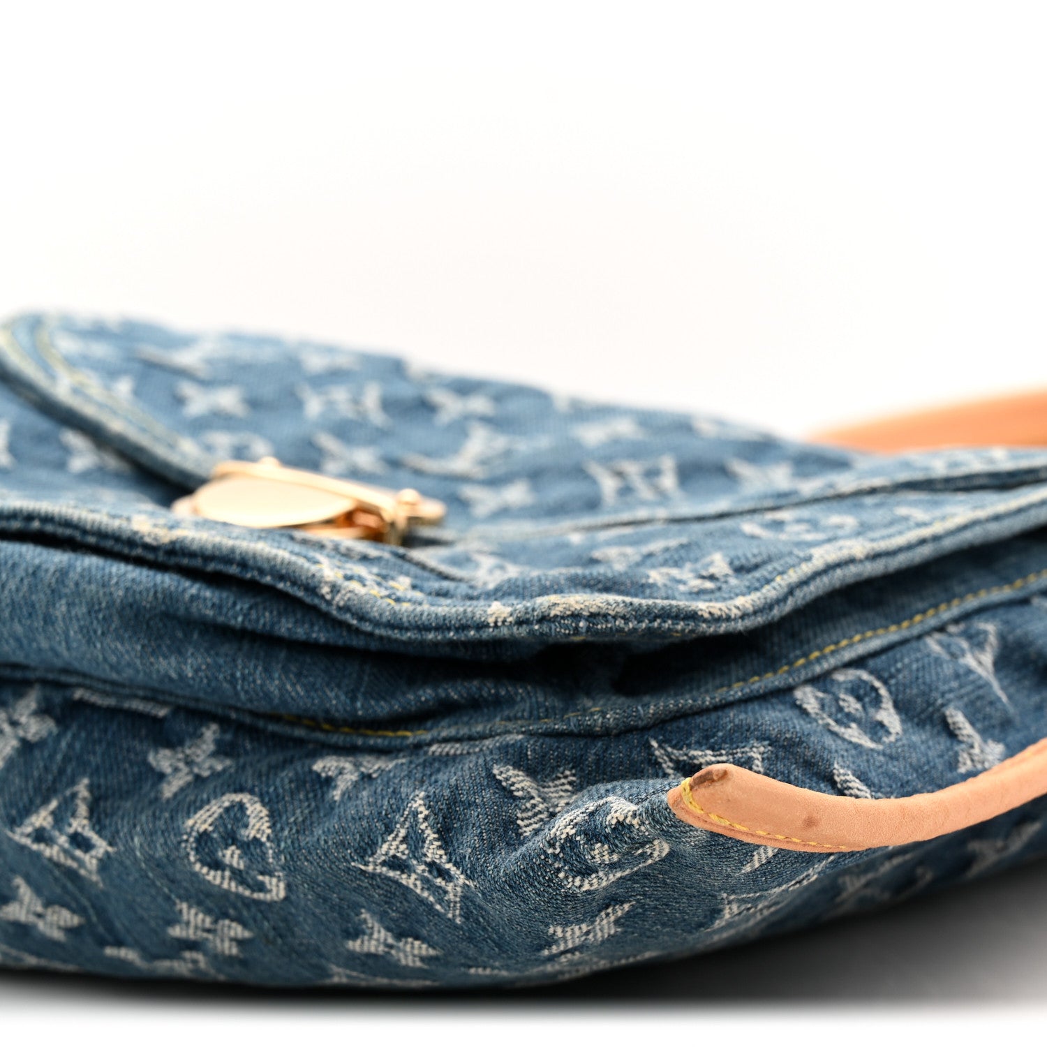 Louis Vuitton Monogram Denim Sac Plat Blue 10 of 12