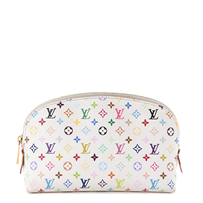 Louis Vuitton Monogram Multicolor Cosmetic Pouch White Litchi 1 of 5