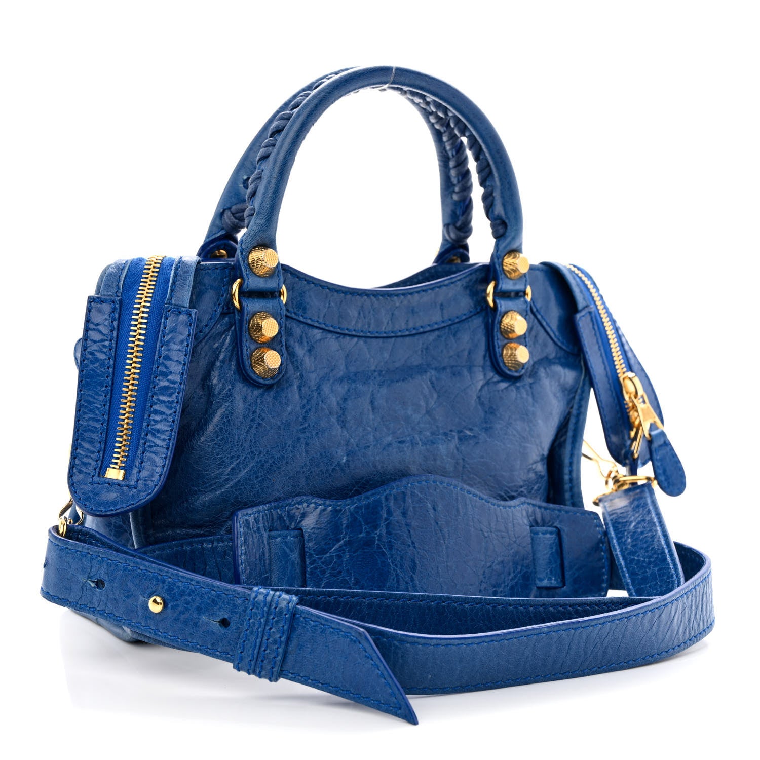Balenciaga Agneau Giant 12 Gold Hardware Mini City Bleu Lazuli 3 of 10