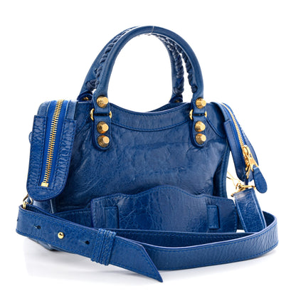 Balenciaga Agneau Giant 12 Gold Hardware Mini City Bleu Lazuli 3 of 10