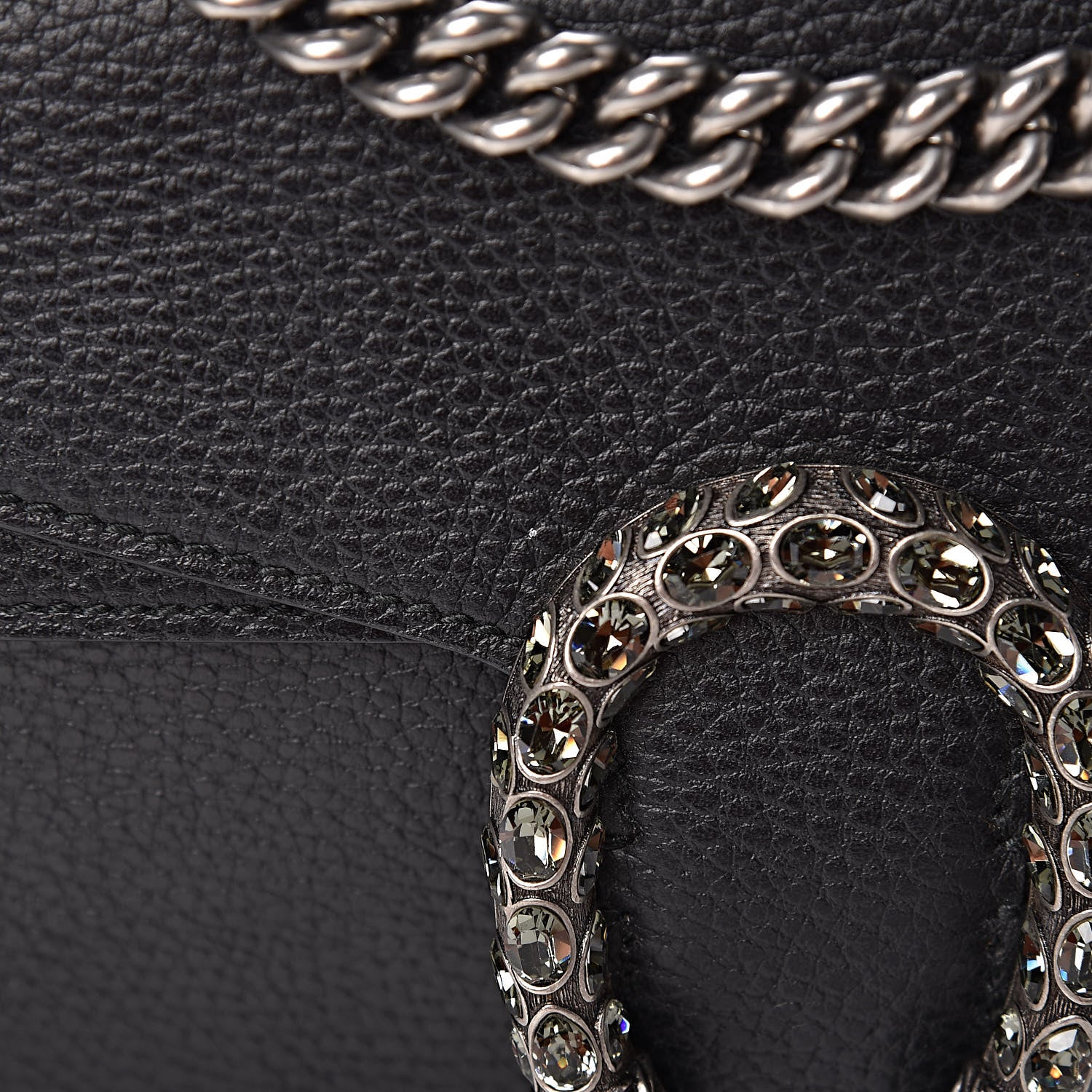 Gucci Pebbled Calfskin Small Dionysus Shoulder Bag Black 17 of 18
