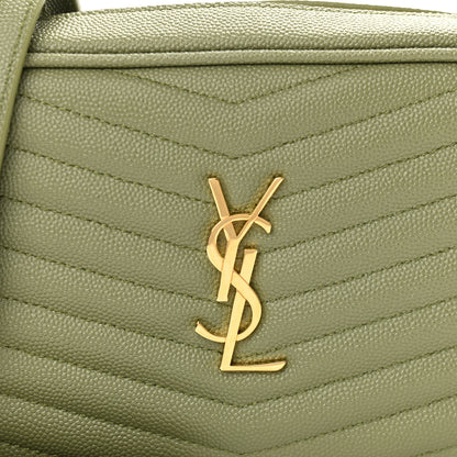 Saint Laurent Grain De Poudre Matelasse Monogram Mini Lou Camera Bag Pistachio 8 of 10